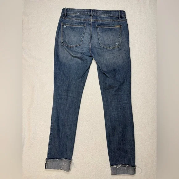 White House Black Market The Skimmer Distressed Mid Rise Jeans Size 8 #2168 - Picture 6 of 10